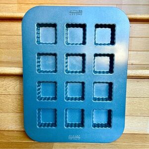 #2 CHICAGO METALLIC Fluted Square Cake Pan Baking Petit Four Bake Teacake Tea